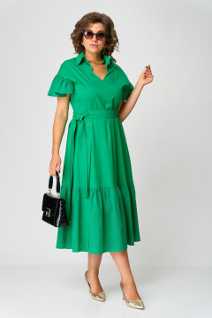 Платье EVA GRANT 7325Л изумруд - фото 3