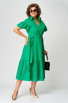 Платье EVA GRANT 7325Л изумруд - фото 1