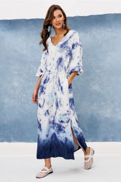 Платье Butеr 3100 бело-синий - фото 1