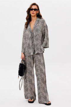 Блуза, брюки Butеr 3099 бежево-черный - фото 1