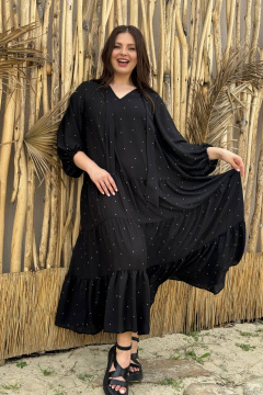 Платье Anastasia 713.1 черный(горошек) - фото 3