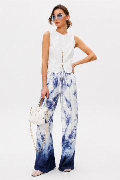 Брюки Butеr 3097 бело-синий - фото 5