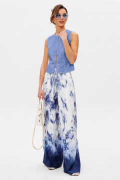 Брюки Butеr 3097 бело-синий - фото 2