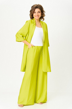 Брюки, жакет, топ Koketka i K 1281 лаймовый - фото 1