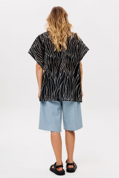 Блуза EOLA 2874 черный-бежевый-принт - фото 5