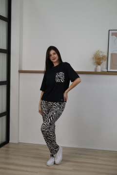 Брюки, футболка Купалинка 563300.170-176 к.черный,набивка - фото 1