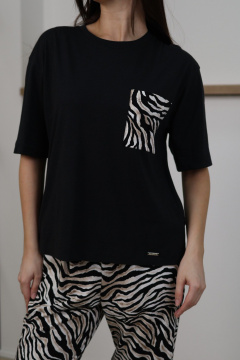 Брюки, футболка Купалинка 563300.170-176 к.черный,набивка - фото 2