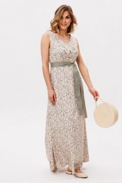 Платье EOLA 2862 бежевый_принт - фото 5