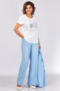 Блуза, брюки, жакет Aira Style 24220 голубой - фото 5