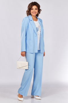 Блуза, брюки, жакет Aira Style 24220 голубой - фото 3