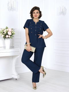 Блуза, брюки Ninele 6003 темно-синий - фото 1