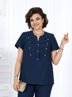 Блуза, брюки Ninele 6003 темно-синий - фото 3