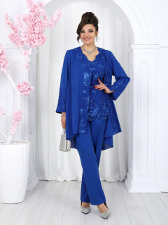 Блуза, брюки, кардиган Ninele 6066 василек - фото 1