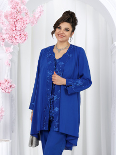 Блуза, брюки, кардиган Ninele 6066 василек - фото 3