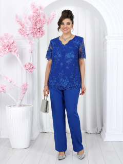 Блуза, брюки, кардиган Ninele 6066 василек - фото 5