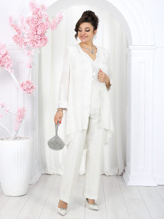 Блуза, брюки, кардиган Ninele 6066 молочный - фото 1