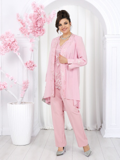 Блуза, брюки, кардиган Ninele 6066 розовый - фото 5