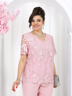 Блуза, брюки, кардиган Ninele 6066 розовый - фото 3