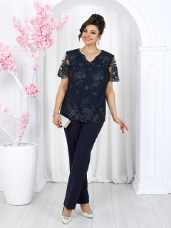 Блуза, брюки, кардиган Ninele 6066 синий - фото 3