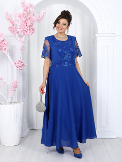 Жакет, платье Ninele 7490 василек - фото 3