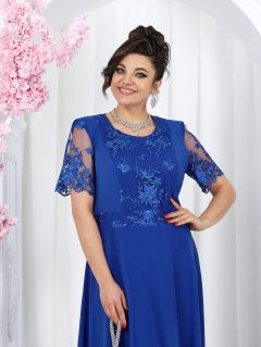 Жакет, платье Ninele 7490 василек - фото 5