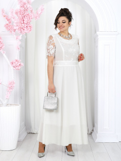 Жакет, платье Ninele 7490 молочный - фото 5