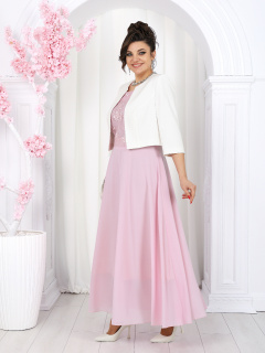 Жакет, платье Ninele 7490 розовый - фото 1