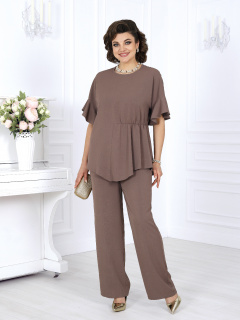 Блуза, брюки Ninele 7493 светло-коричневый - фото 1