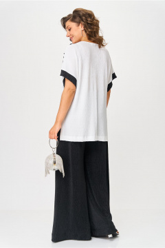 Блуза, брюки Michel chic 1423 черный-белый - фото 3