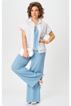 Блуза, брюки, топ Aira Style 24226 серо-голубой - фото 1