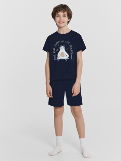 Футболка, шорты Mark Formelle 563322-1/24-32079ПП-0 т.синий_печать_Печать - фото 3