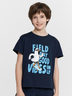 Футболка, шорты Mark Formelle 563322/25-35953ПП-0 неви_печать_1_сл_на_пол - фото 3