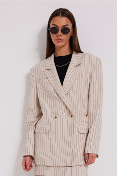 Брюки, жакет, топ N.O.W. 1577 беж_полоска - фото 4