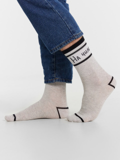 Носки Mark Formelle 107K-2196/22107K св.серый_меланж_рис.2196 - фото 1