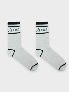 Носки Mark Formelle 107K-2196/22107K св.серый_меланж_рис.2196 - фото 5