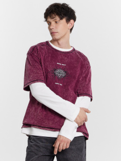 Футболка Mark Formelle 111933/24-ОБР4522П-0 винный_acid_wash_009.2_Эйсид_2_сл_на_пол - фото 1