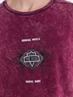 Футболка Mark Formelle 111933/24-ОБР4522П-0 винный_acid_wash_009.2_Эйсид_2_сл_на_пол - фото 5