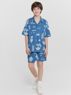 Шорты Mark Formelle 133351/24-27235П-11 узоры_на_пепельно_синем - фото 3