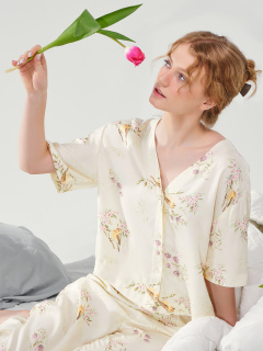 Брюки, жакет Mark Formelle 592494-1/24-30839ПП-9 птички_на_молочном - фото 2