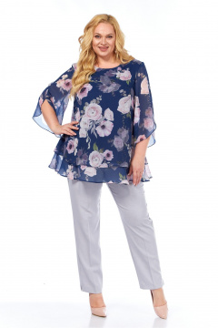 Блуза Элль-стиль 2213.6а джинс - фото 3