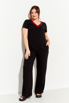 Брюки, туника IVA 1705 черно-красный - фото 2