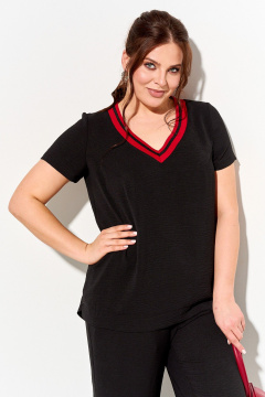 Брюки, туника IVA 1705 черно-красный - фото 3