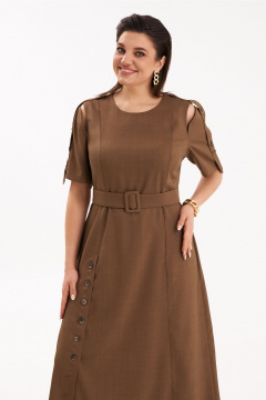 Платье KaVaRi 1086.2 коричневый - фото 5