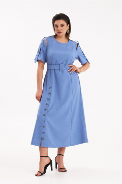 Платье KaVaRi 1086.3 голубой - фото 4