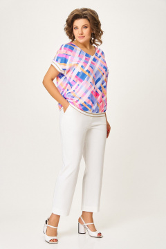 Блуза Swallow 839.6 ярко-голубой - фото 3