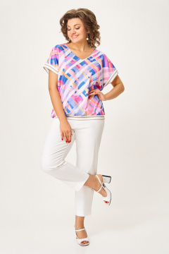 Блуза Swallow 839.6 ярко-голубой - фото 2