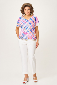 Блуза Swallow 839.6 ярко-голубой - фото 1