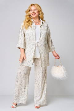 Брюки, жакет, топ Svetlana-Style 2126 молочный_принт - фото 4