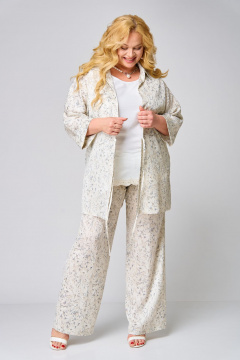 Брюки, жакет, топ Svetlana-Style 2126 молочный_принт - фото 3