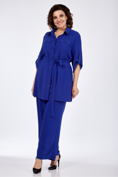 Блуза, брюки СиБон 0311 василек - фото 1